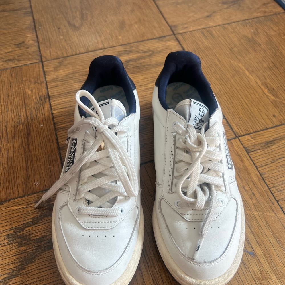 Sergio Tacchini Cream and Black Sneakers